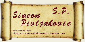 Simeon Pivljaković vizit kartica